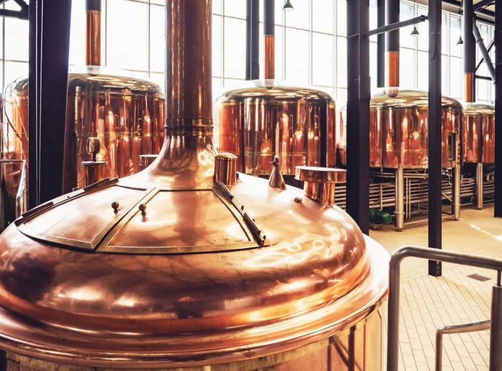 West Sussex Breweries | Brewery space with tanks.